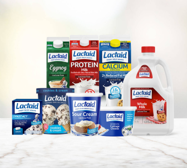 All Lactaid® products packaging