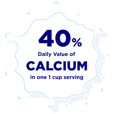 40% Daily Value of Calcium in one 1 cup serving