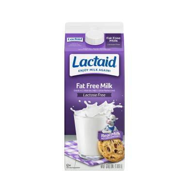 Lactaid Fat Free Milk Front of Package
