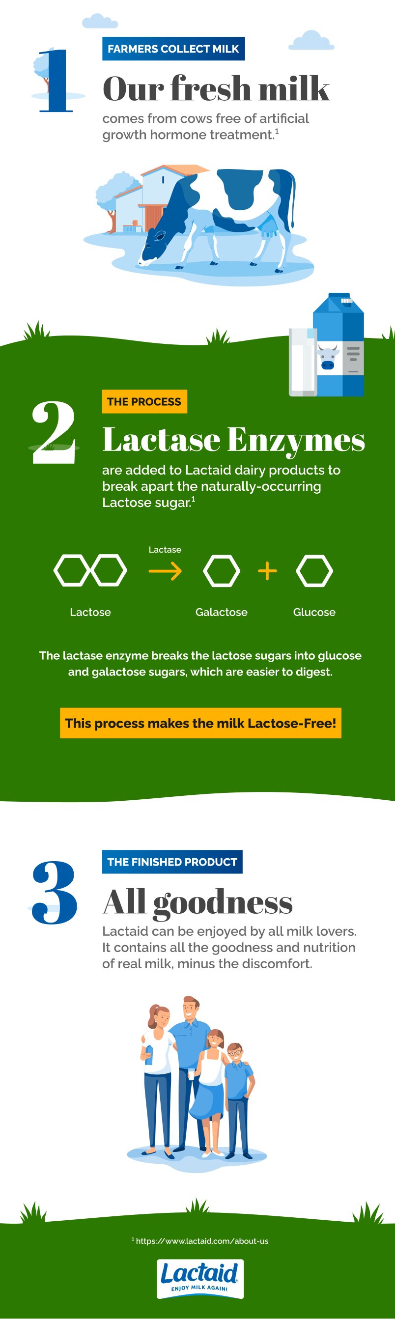 The process behind Lactose Free Milk.