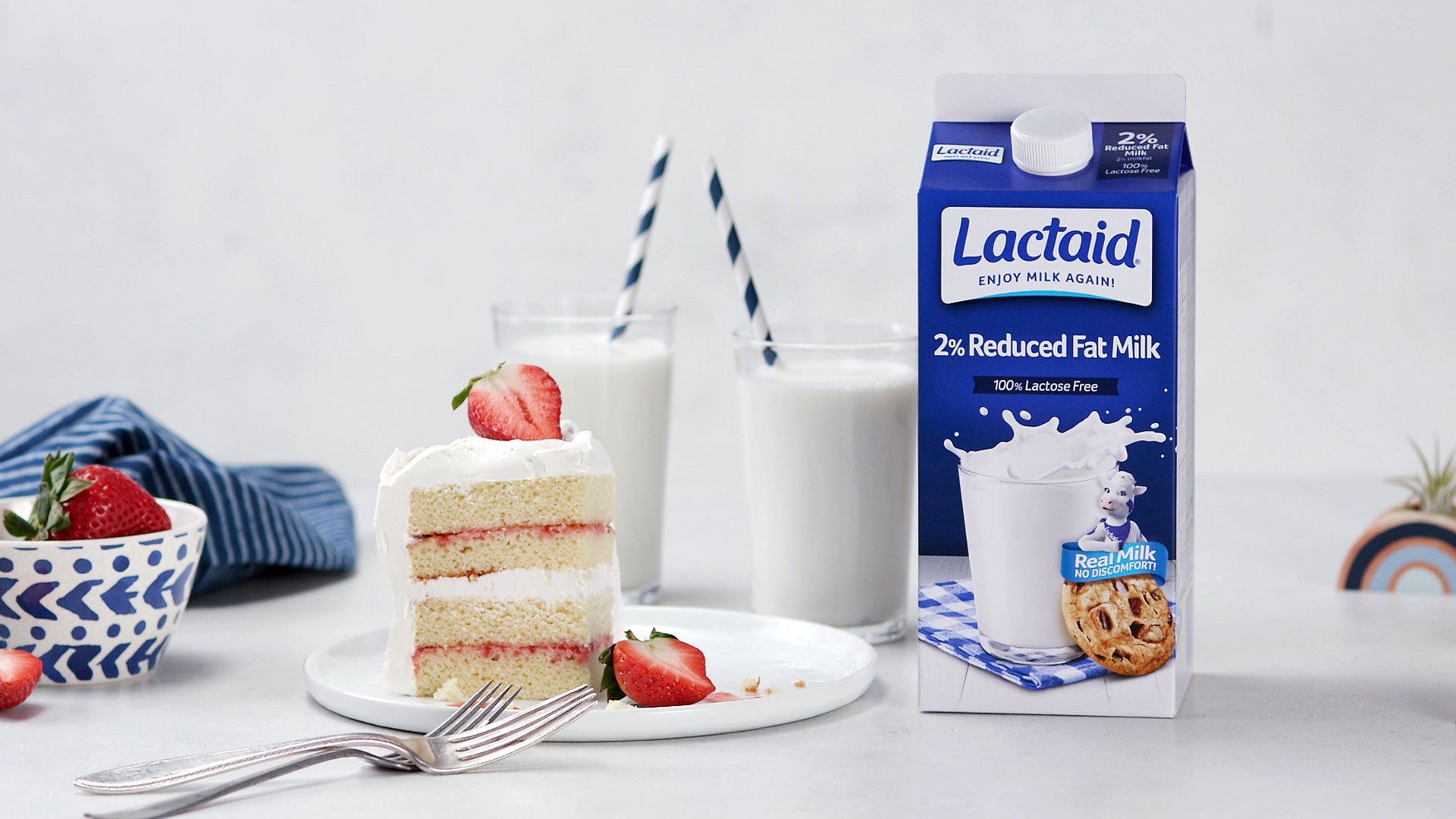 Strawberry Shortcake and Homemade Jam made with Lactaid®