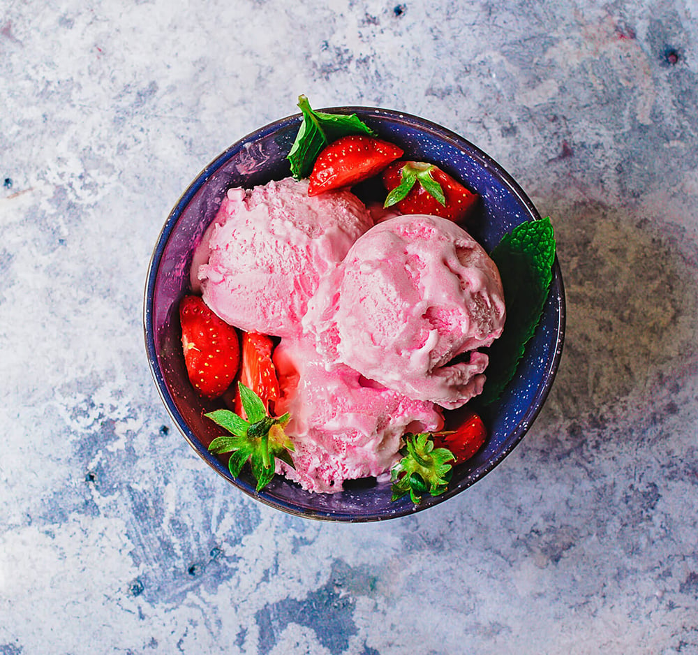 Lactose-free double berry ice cream made with LACTAID®
