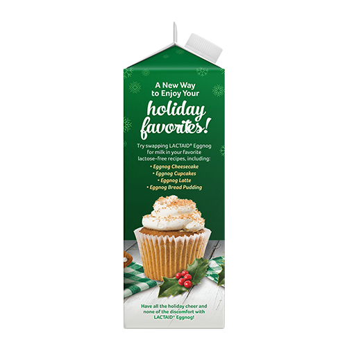 Lactaid Lactose-Free Eggnog Left Side of Packaging