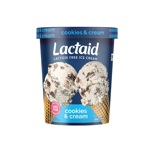 Lactaid cookies and cream lactose-free ice cream