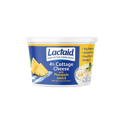 Lactaid Pineapple Cottage Cheese front of package
