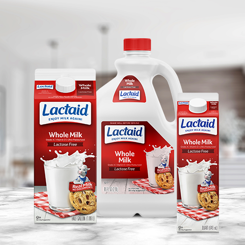 Lactaid Whole Milk 32oz, 64oz, and 96oz
