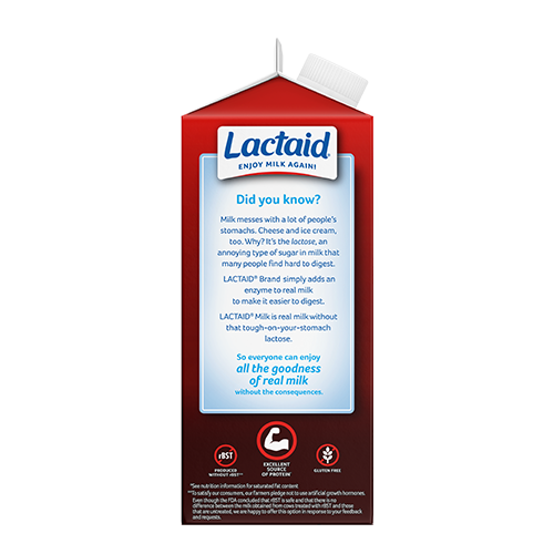Lactaid High Protein Whole Milk Left Side ok Packaging