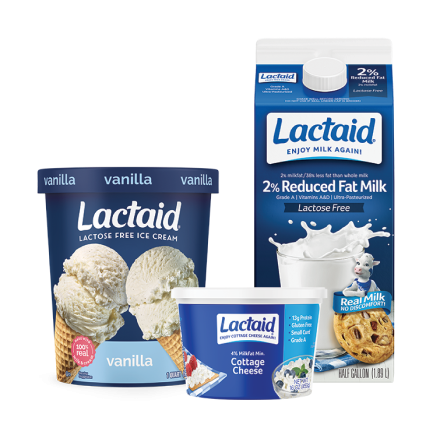 Lactaid ice cream, milk and cottage cheese products