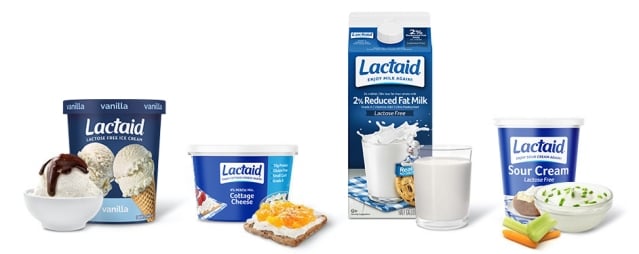 Lactaid Product Assortment inclusive of Lactose Free MIlk, Cottage Cheese and Ice Cream