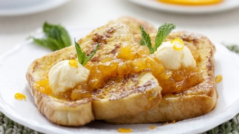 Lactose-free pineapple French toast made with LACTAID®