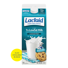 Lactaid 1% Low-fat Milk Front of Package