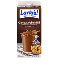 Lactaid lactose-free chocolate milk product packaging
