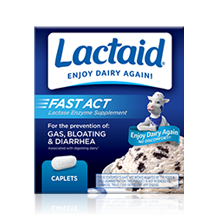 Lactaid Fast Act lactase enzyme supplement caplets