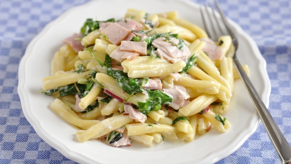 Lactose Free Ham and Spinach Pasta Casserole Recipe made with LACTAID®