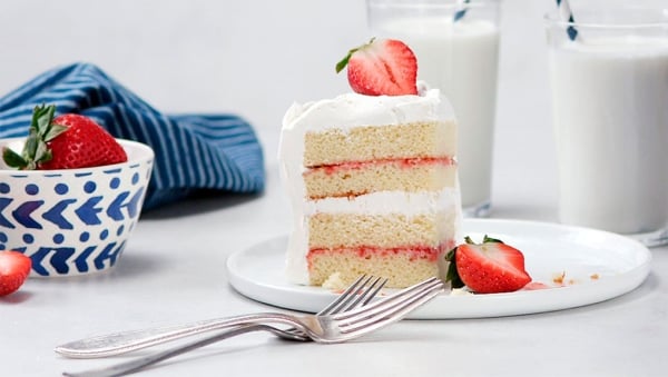 Lactose-Free Strawberry Shortcake with Homemade Jam