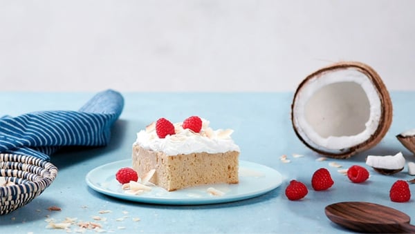 Lactose-Free Tres Leches Cake with Toasted Coconut